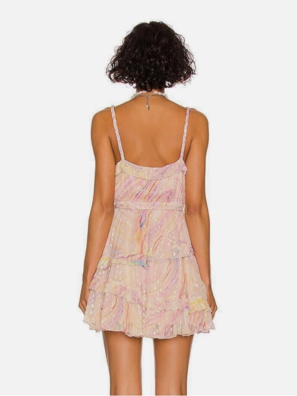 NWT ROCOCO SAND Multicolored Braided Strap Mini Dress S Originally $350 - Picture 3 of 12